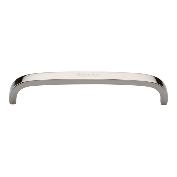C1800 152-PNF • 160 x 152 x 32mm • Polished Nickel • Heritage Brass Flat D Pattern Cabinet Pull Handle
